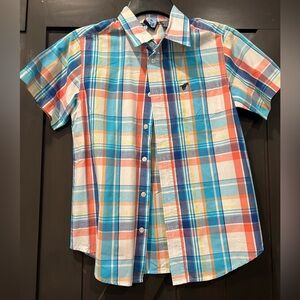 Boys Wrangler Button Down Shirt size Large 10-12